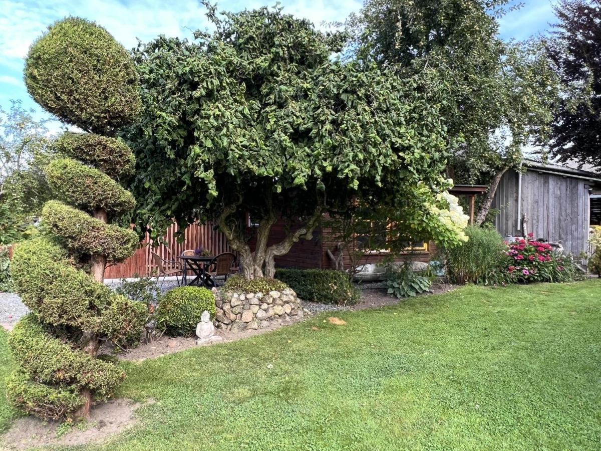 Ferienwohnung Kreatives Wohnen unter Reet ruhig und doch zentral Schwabstedt Exterior foto